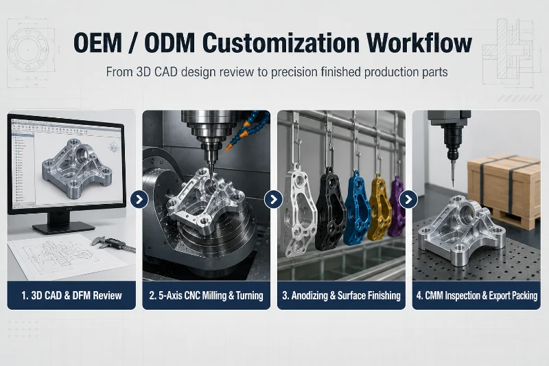 5-axis CNC machining process for custom aluminum robotics structural parts